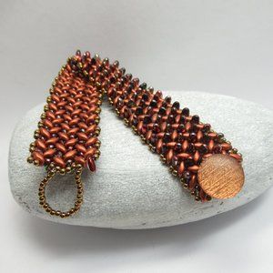 Handwoven bead bracelet